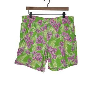 Lilly Pulitzer Seahorse Floral Capri Trunk Swim Shorts Men’s Small